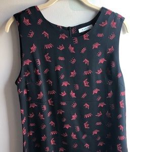 Silk stretch shell with crowns ** measurements added**